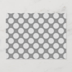 Grote retro stippen - tinten grijs briefkaart