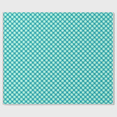 Grote retro-stippen - turquoise en aqua cadeaupapier (Vlak)