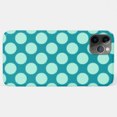Grote retro-stippen - turquoise en aqua Case-Mate iPhone case (Achterkant (horizontaal))