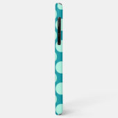 Grote retro-stippen - turquoise en aqua Case-Mate iPhone case (Achterkant/links)