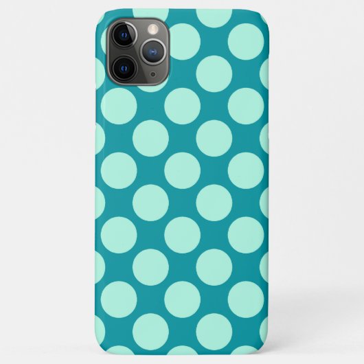Grote retro-stippen - turquoise en aqua Case-Mate iPhone case (Achterkant)