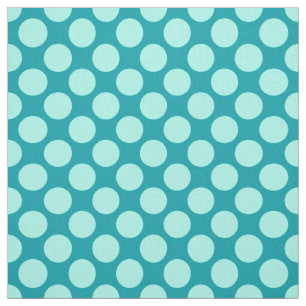 Grote retro-stippen - turquoise en aqua stof