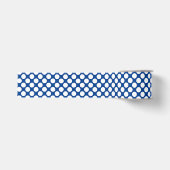 Grote retro-stippen - wit en kobalblauw grosgrain lint (Voorkant)