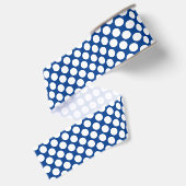 Grote retro-stippen - wit en kobalblauw grosgrain lint (Achterkant)