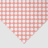 Grote retro-stippen - wit en koraalroze tissuepapier (Detail)