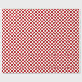Grote retro stippen - wit en rood cadeaupapier (Vlak)