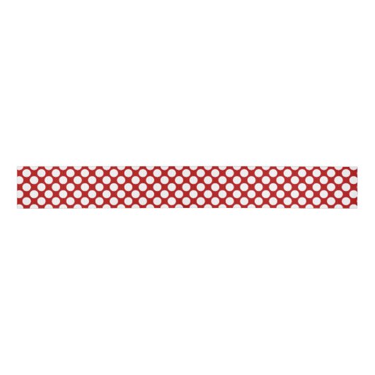 Grote retro stippen - wit en rood grosgrain lint (Voorkant)