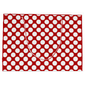 Grote retro stippen - wit en rood large cadeautasje (Achterkant)