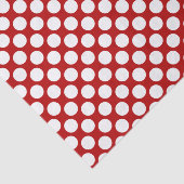 Grote retro stippen - wit en rood tissuepapier (Detail)