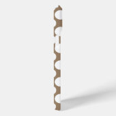 Grote retro stippen - wit en taupe bruin Case-Mate iPhone case (Achterkant / Rechts)