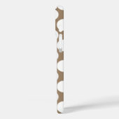 Grote retro-stippen - wit en tauptan Case-Mate iPhone case (Achterkant / Links)