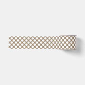 Grote retro-stippen - wit en tauptan grosgrain lint (Voorkant)