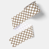 Grote retro-stippen - wit en tauptan grosgrain lint (Achterkant)
