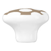 Grote retro-stippen - wit en tauptan keramische knop (Zijkant)