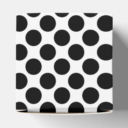 Grote retro-stippen - zwart-wit bedankdoosjes (Bovenkant)