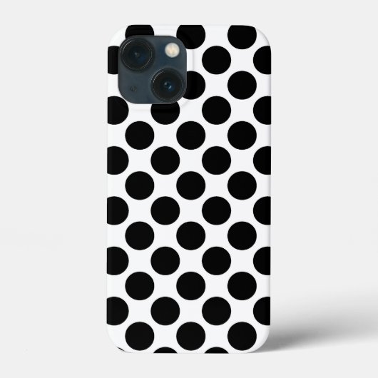 Grote retro-stippen - zwart-wit Case-Mate iPhone case (Achterkant)