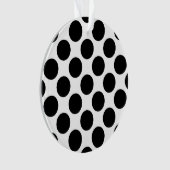 Grote retro-stippen - zwart-wit ornament (voorkant)
