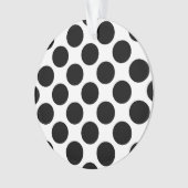 Grote retro-stippen - zwart-wit ornament (voorkant)