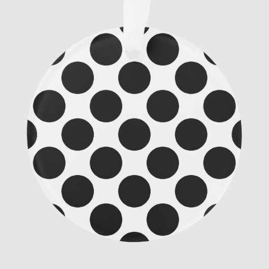 Grote retro-stippen - zwart-wit ornament (voorkant)