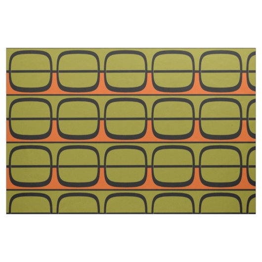 Grote Retropanelen zwart Stof (Fat Quarter)