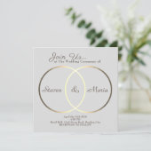 Grote reus kruiste gouden ringen kaart (Staand voorkant)