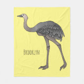 Grote rhea vogel cartoon illustratie  fleece deken (Voorkant)