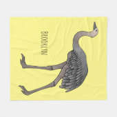 Grote rhea vogel cartoon illustratie  fleece deken (Voorkant (Horizontaal))