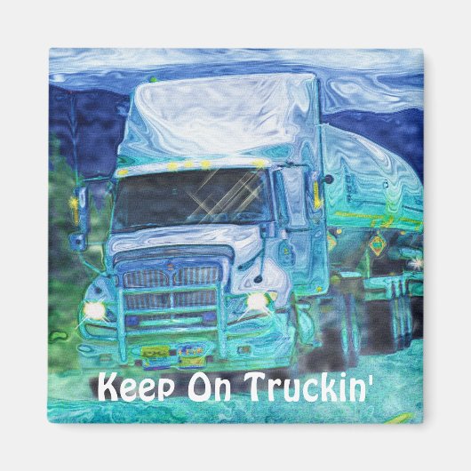 Grote Rig Truck Chauffeurs Truckin' Magnet (Voorkant)