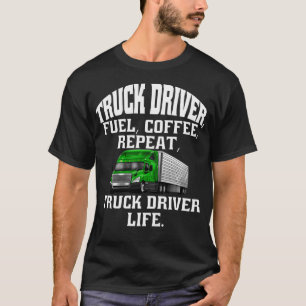 Grote Rig Truck Driver Mannen Trucker voor Mannen T-shirt