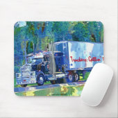 Grote Rig Truck Drivers Zware voertuig Mousepad Muismat (Met muis)