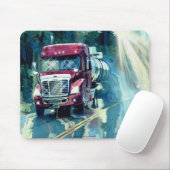 Grote Rig Truck Drivers Zware voertuig Mousepad Muismat (Met muis)