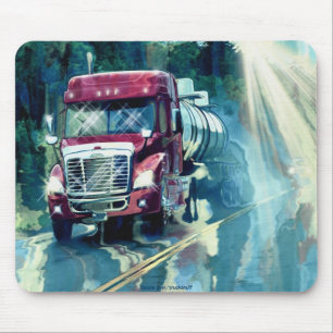 Grote Rig Truck Drivers Zware voertuig Mousepad Muismat