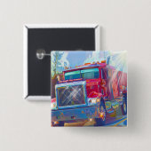 GROTE RIG TRUCKS & TRUCKS voor Truck-liefhebbers Vierkante Button 5,1 Cm (Voorkant /achterkant)