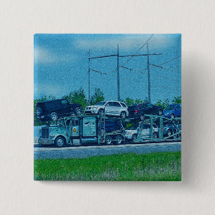 GROTE RIG TRUCKS & TRUCKS voor Truck-liefhebbers Vierkante Button 5,1 Cm