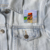 GROTE RIG TRUCKS & TRUCKS voor Truck-liefhebbers Vierkante Button 5,1 Cm (In situ)