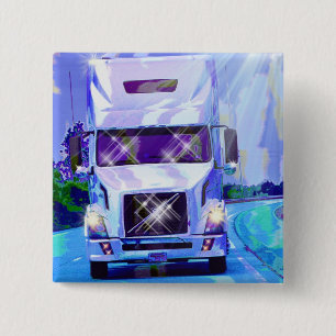 GROTE RIG TRUCKS & TRUCKS voor Truck-liefhebbers Vierkante Button 5,1 Cm