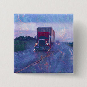 GROTE RIG TRUCKS & TRUCKS voor Truck-liefhebbers Vierkante Button 5,1 Cm