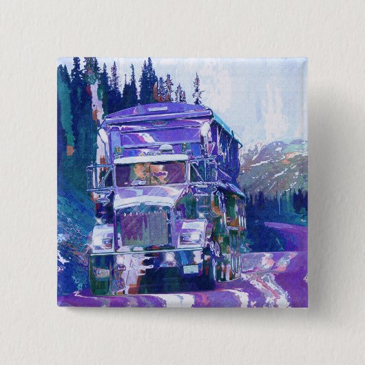 GROTE RIG TRUCKS & TRUCKS voor Truck-liefhebbers Vierkante Button 5,1 Cm (Voorkant)