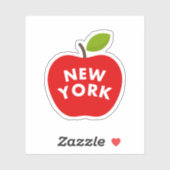 Grote rode appel Custom-Cut Vinyl Stickers (Vel)