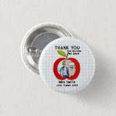 Grote Rode Appel Leraar Bedankt Foto Knop | Ronde Button 3,2 Cm (Voorkant /achterkant)