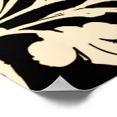 Grote rode Art Nouveau Bloem Poster (Hoek)