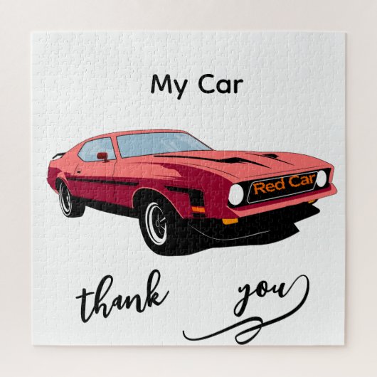 Grote Rode Auto – Mijn Autodesignpuzzel Legpuzzel (Verticaal)