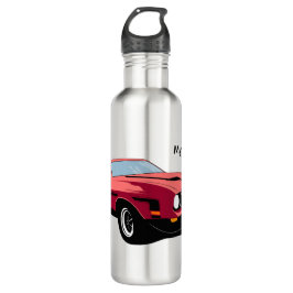 Grote rode auto waterfles – naam naar keuze voor a
