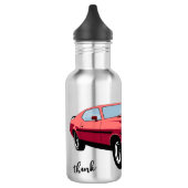 Grote rode auto waterfles – naam naar keuze voor a (Links)