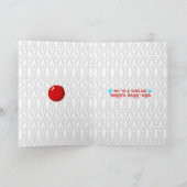 Grote Rode Bal Feestdagen Kaart (Binnen)