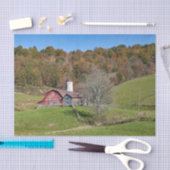 Grote Rode Barn met een kleinere grijze Barn-vrien Tissuepapier (Craft)