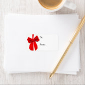 Grote rode boog kerstcadeau Label (Insitu)