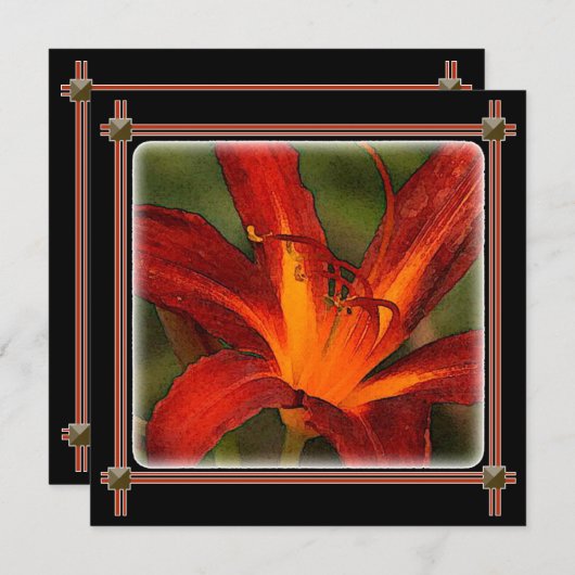 grote rode dag lipografische impact kaart (Voorkant / Achterkant)