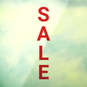 Grote rode detailhandel in vinylglas raamsticker