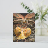 Grote Rode draak en de vrouw met zon Briefkaart (Staand voorkant)